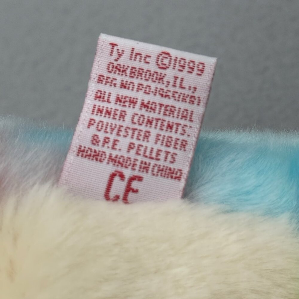 Vtg TY Beanie Buddies Rainbow Chameleon Pastel Tie Dye 1999 Plush Stuffed 14" - Picture 10 of 15